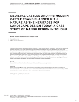 Medieval Castles and Pre-Modern Castle Towns Planned with Nature As the Heritages for Landscape Design Today: a Case Study of Nanbu Region in Tohoku