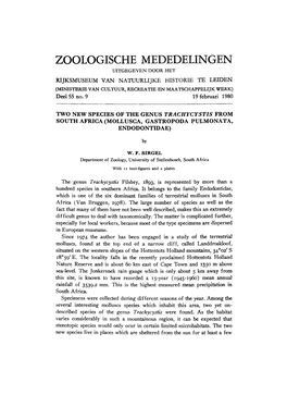 Zoologische Mededelingen Uitgegeven Door Het Rijksmuseum Van Natuurlijke Historie Te Leiden