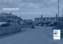 Hempstead Conservation Area Appraisal and Management Plan Second Draft: September 2020 Contents