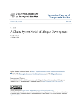 A Chakra System Model of Lifespan Development Candis K
