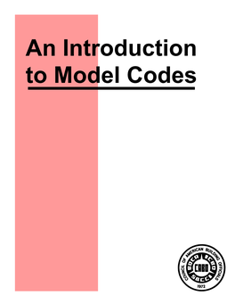 An Introduction to Model Codes First Printing Electronic Version