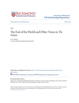 The End of the World and Other Times in the Future
