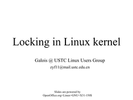 Locking in Linux Kernel