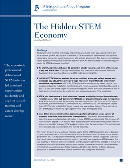 The Hidden STEM Economy Jonathan Rothwell