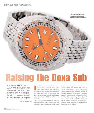 In the Early 1980S, the DOXA SUB, the World's First Orange