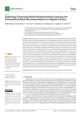 Exploring Clustering-Based Reinforcement Learning for Personalized Book Recommendation in Digital Library