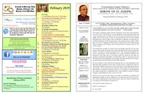 February 2019 PIOUS UNION of ST