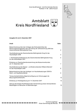 Amtsblatt Kreis Nordfriesland