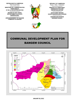 Communal Development Plan for Bangem Council