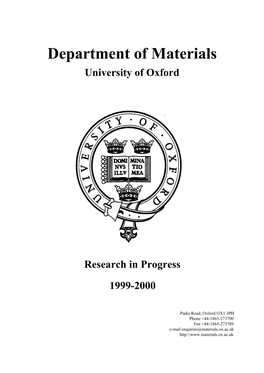 Researches in Progress 1999-2000