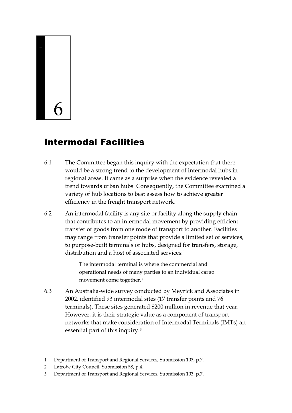 Chapter 6: Intermodal Facilities