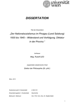 Dissertation