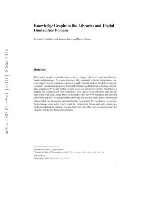 Knowledge Graphs in the Libraries and Digital Humanities Domain 3 Knowledge Organization Systems in Libraries