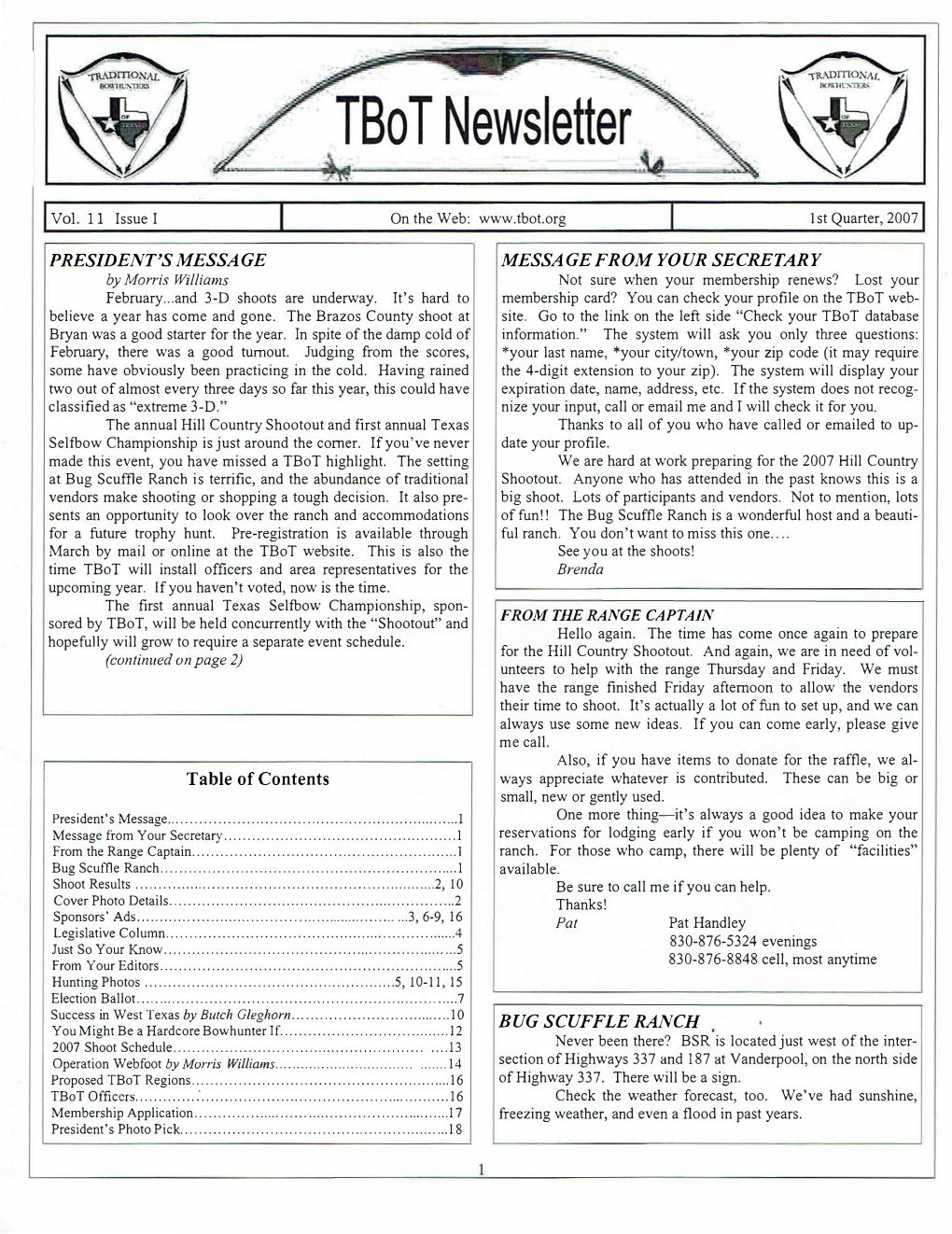 Q1 2007 Newsletter