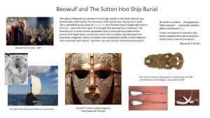 Beowulf and the Sutton Hoo Ship Burial
