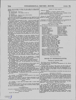 CONGRESSIONAL RECORD-HOUSE. APRIL 28, Together with the Right to Enforce the Same Under the Terms of the DISTRICT of ~ST " VIRGINIA