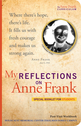 Reflections Anneon Frank Special Booklet for Students