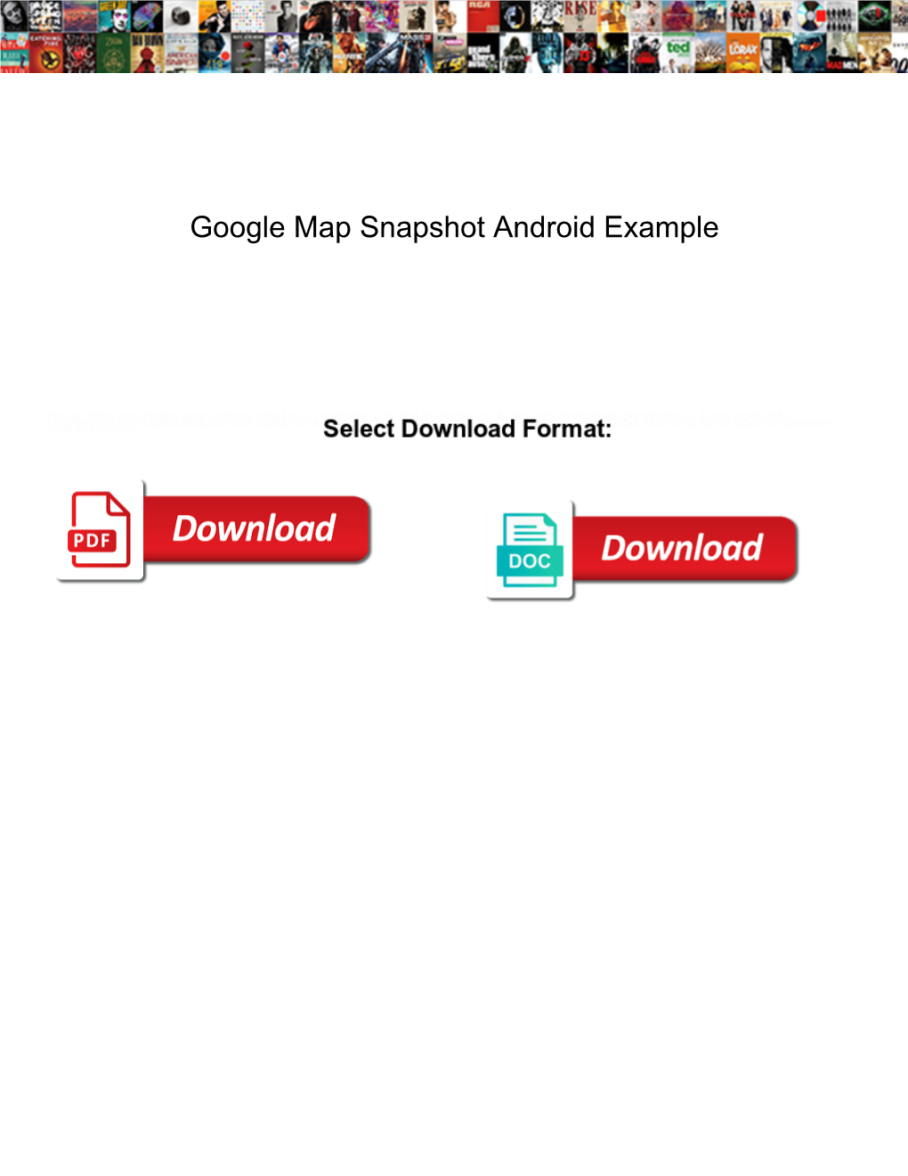 Google Map Snapshot Android Example