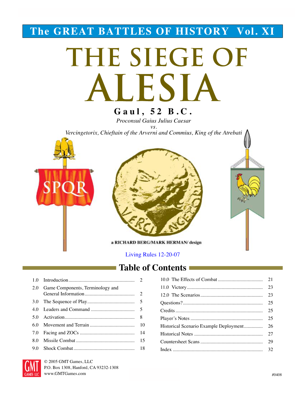 The Siege of Alesia —­ Living Rules 12-20-07  the GREAT BATTLES of HISTORY Vol