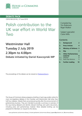 Polish Contribution to the UK War Effort in World War Two 3