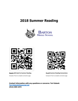 2018 Summer Reading