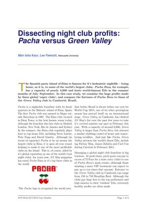 Case Study: Night Club Revnue