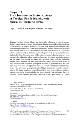 Plant Invasions in Protected Areas of Tropical Pacific Islands, With