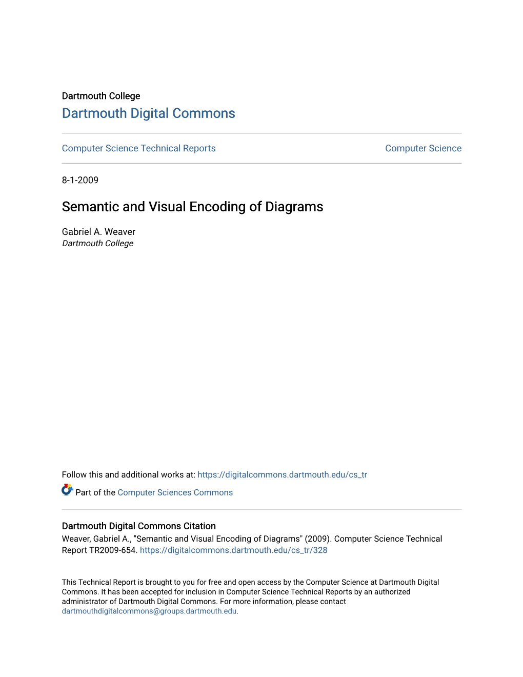 Semantic and Visual Encoding of Diagrams