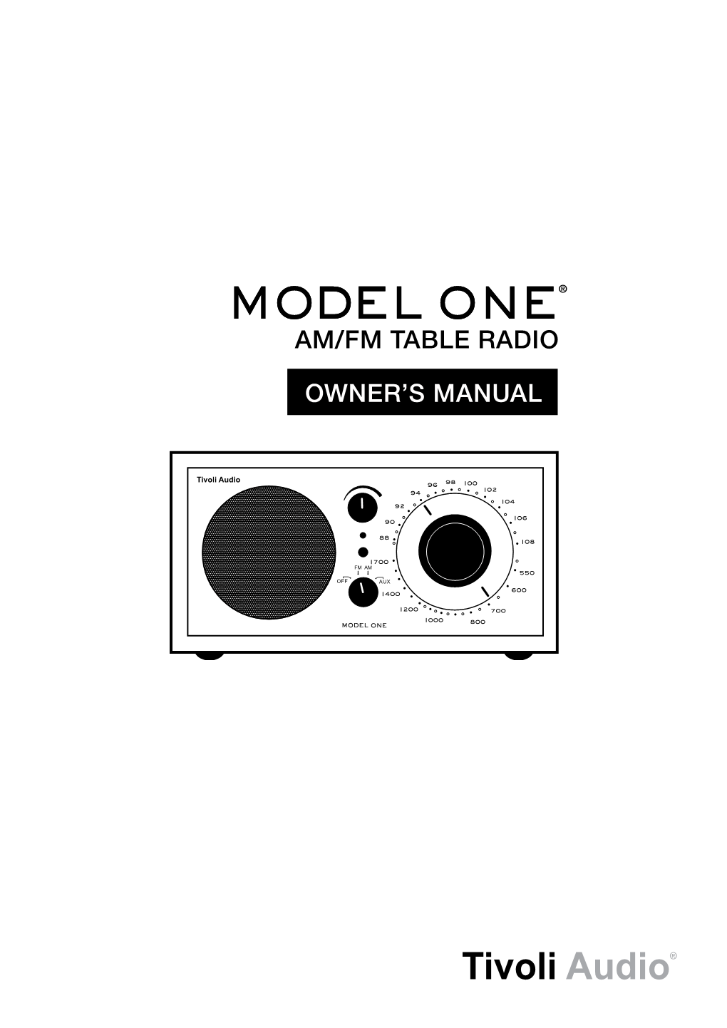 OWNER's MANUAL AM/FM Table Radio
