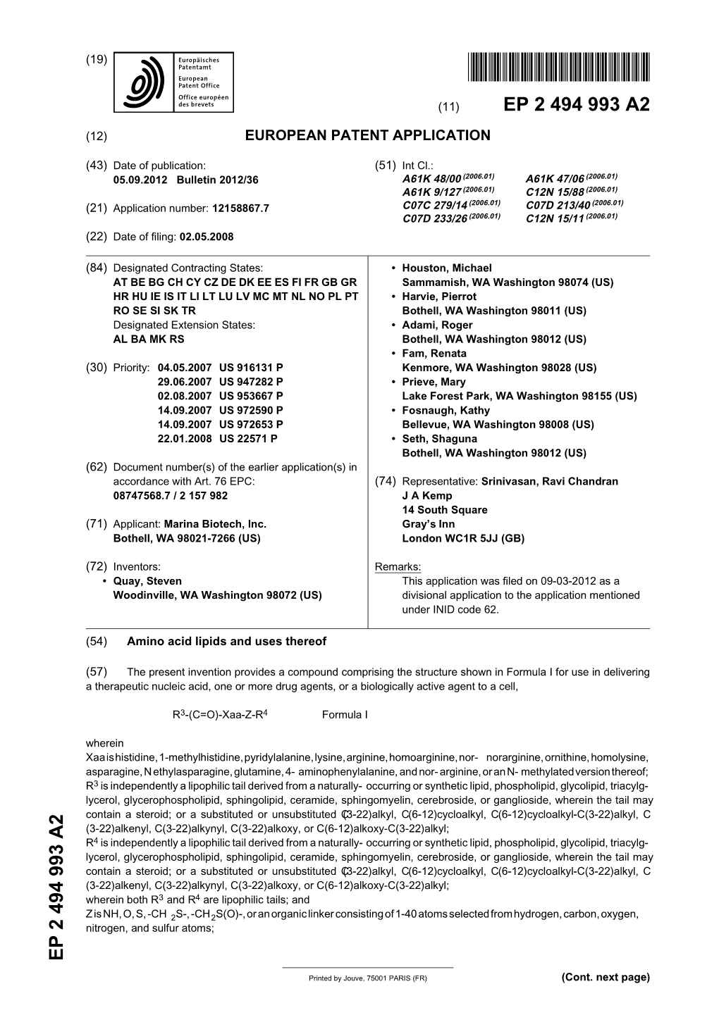 Amino Acid Lipids and Uses Thereof