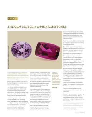 The Gem Detective: Pink Gemstones