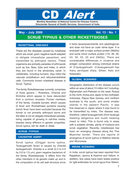 CD Alert Monthly Newsletter of National Centre for Disease Control, Directorate General of Health Services, Government of India
