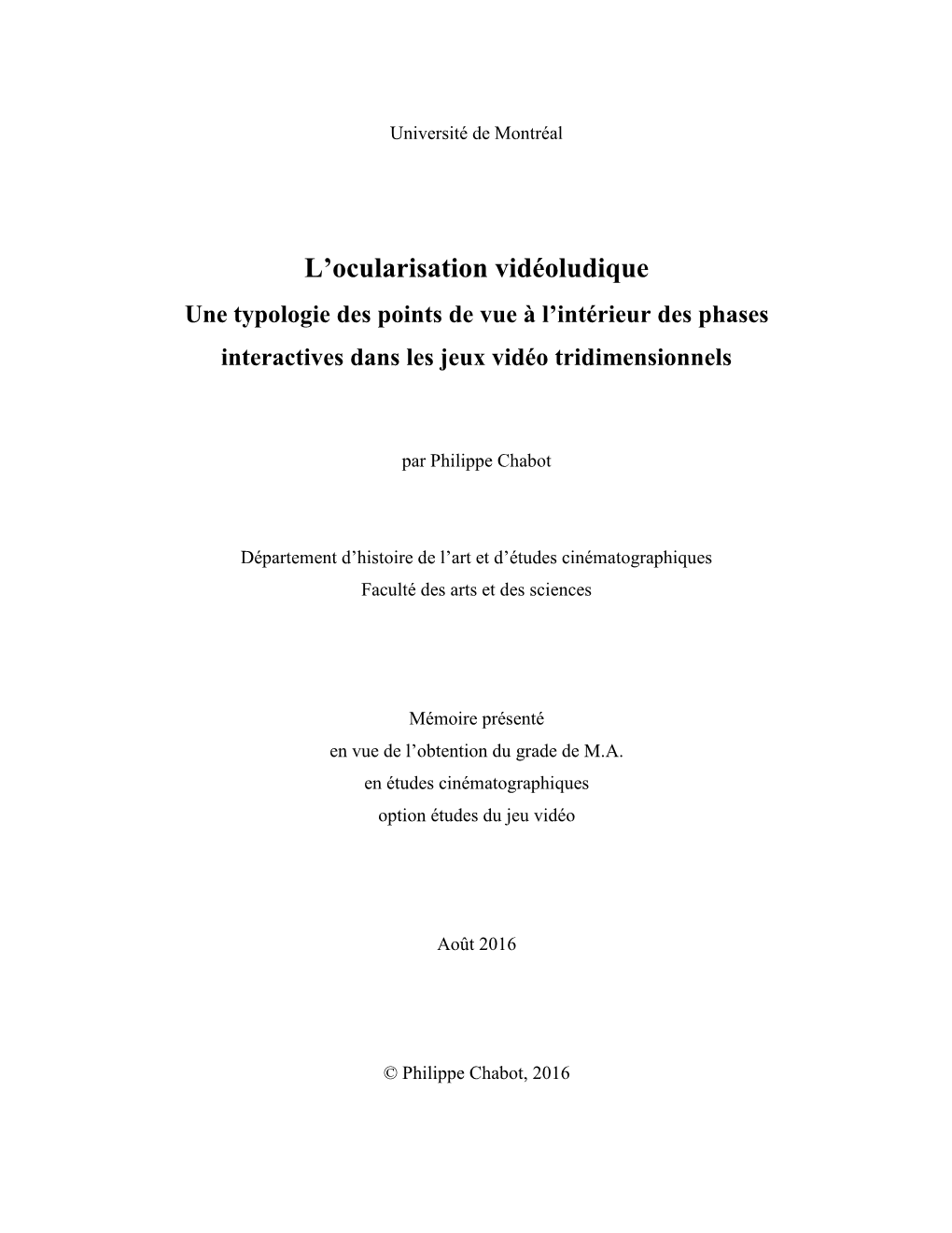 Chabot Philippe 2016 Memoire.Pdf (4.538Mb)