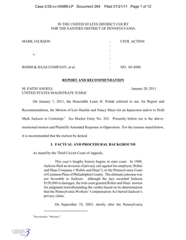 Case 2:05-Cv-04988-LP Document 264 Filed 01/21/11 Page 1 of 12