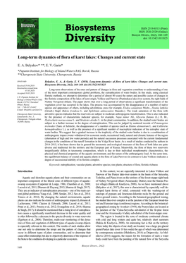 Biosystems Diversity, 26(2), 160–169