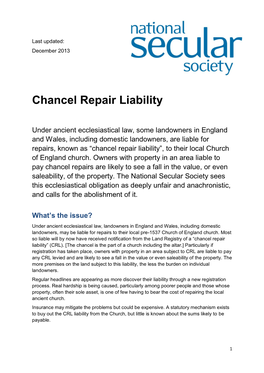 Chancel Repair Liability