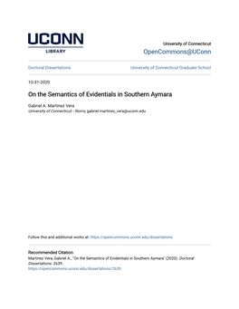 On the Semantics of Evidentials in Southern Aymara
