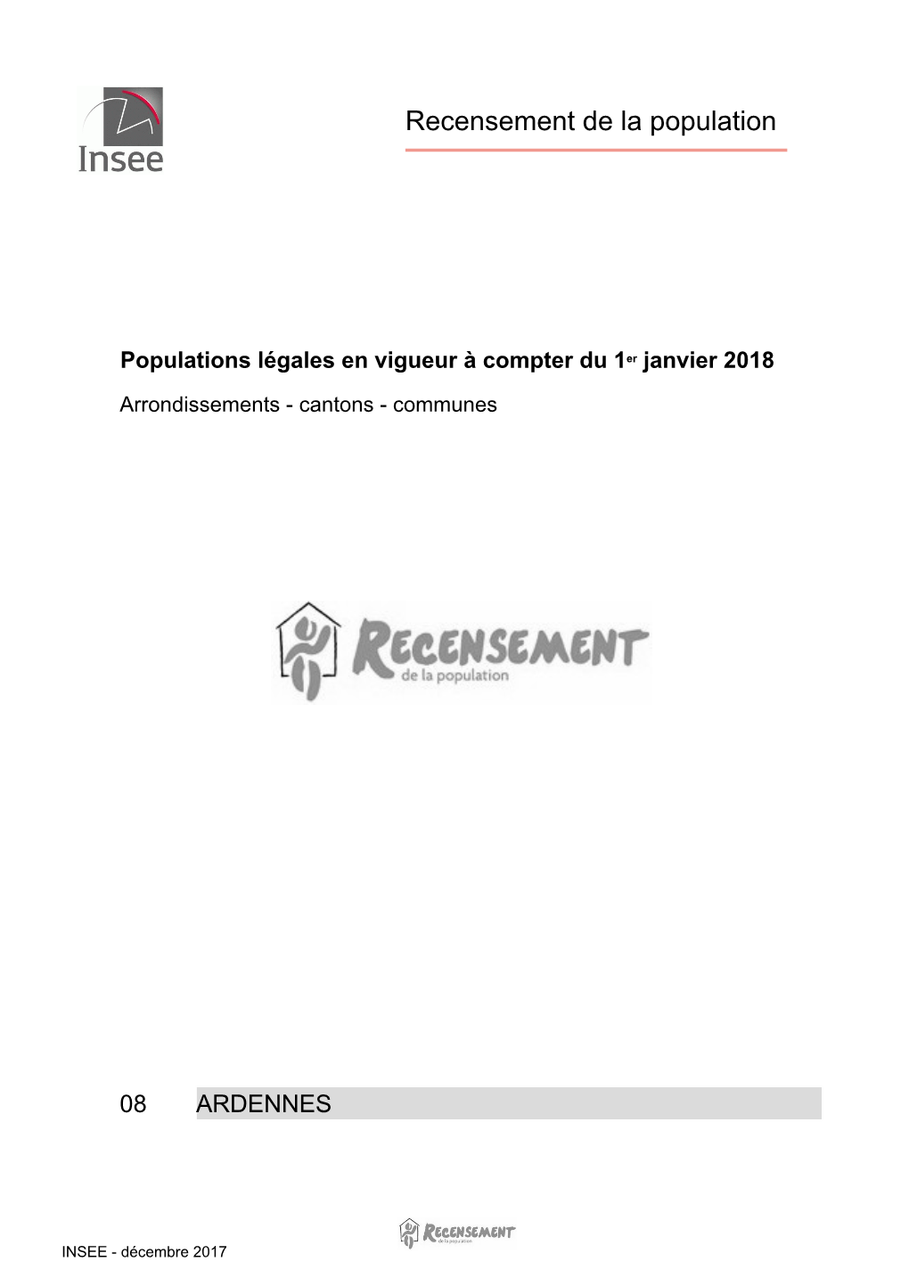 Populations Légales En Vigueur À Compter Du 1Er Janvier 2018