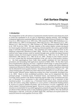 Cell Surface Display