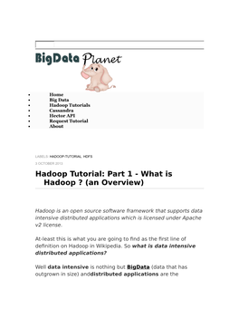 Hadoop Tutorials  Cassandra  Hector API  Request Tutorial  About