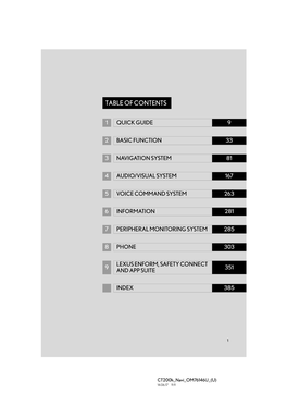 Table of Contents