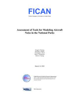 Assessment of Tools for Modeling Aircraft Noise in the National Parks