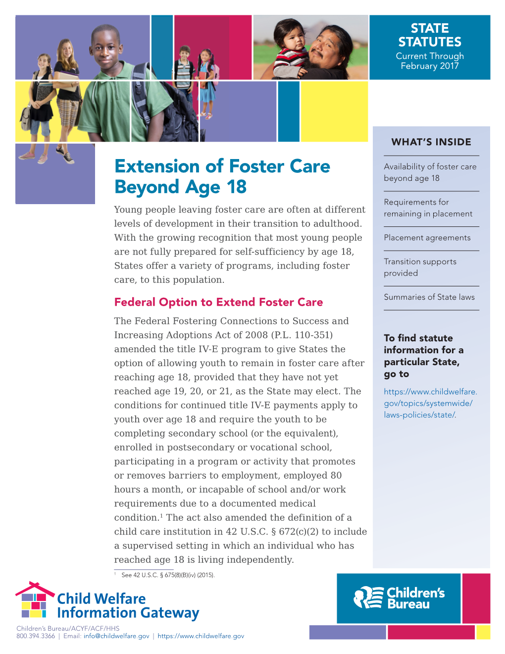 Extension of Foster Care Beyond Age 18