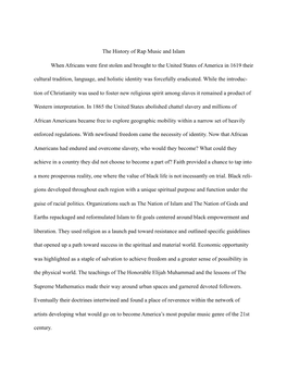 Islam in the West Final Paper