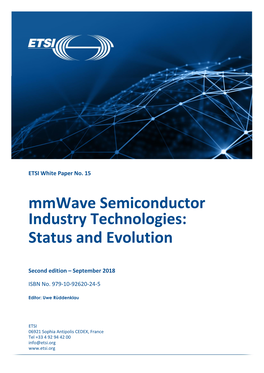 Mmwave Semiconductor Industry Technologies: Status and Evolution