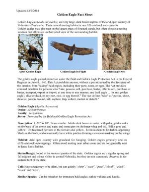 Golden Eagle Fact Sheet