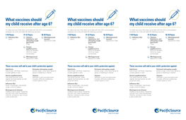 What Vaccines Should My Child Receive After Age 6? My Child Receive After Age 6? My Child Receive After Age 6?
