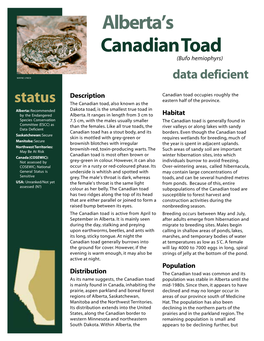 Albertas Canadian Toad