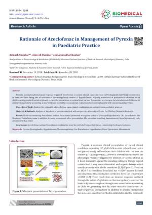 Rationale of Aceclofenac in Management of Pyrexia in Paediatric Practice