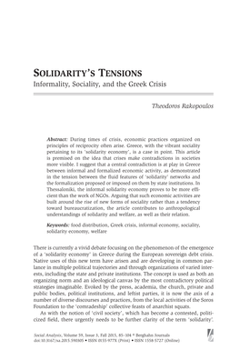 Solidarity's Tensions